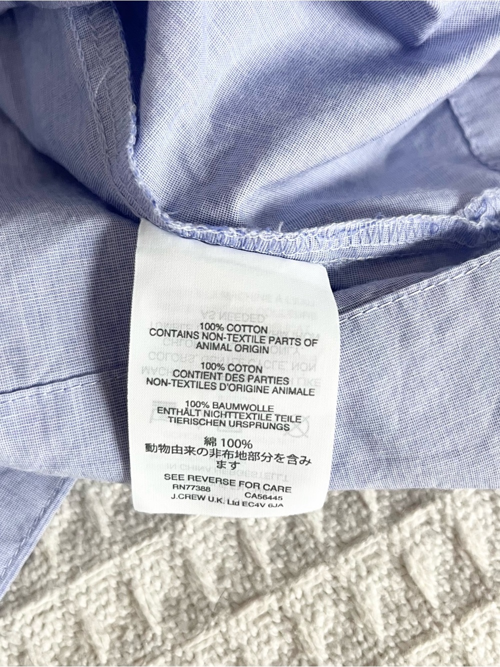 J. Crew blue cotton ruffle sleeve top size 8T - Picture 3 of 7